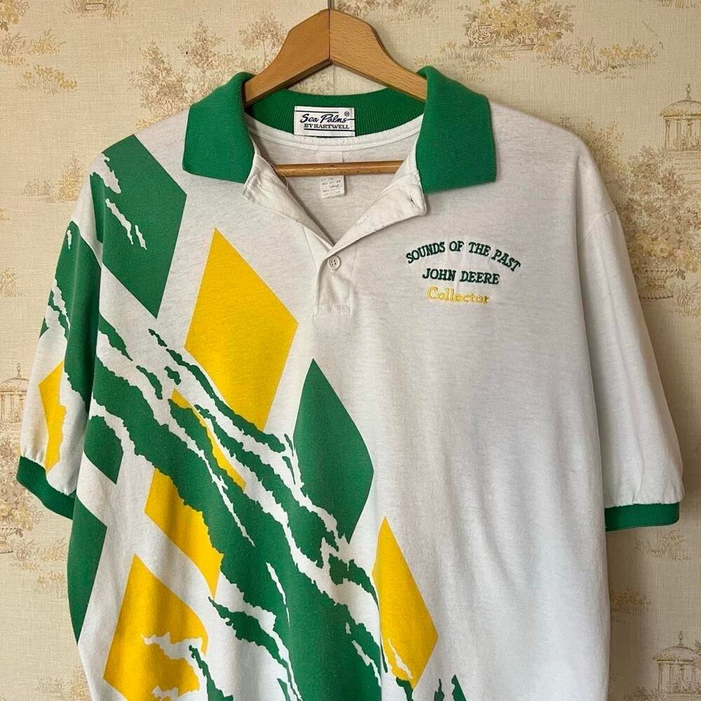Vintage 90s John Deere "Sounds of the Past" Polo | Made in USA | Boxy Large